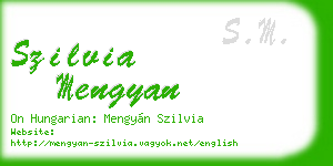 szilvia mengyan business card